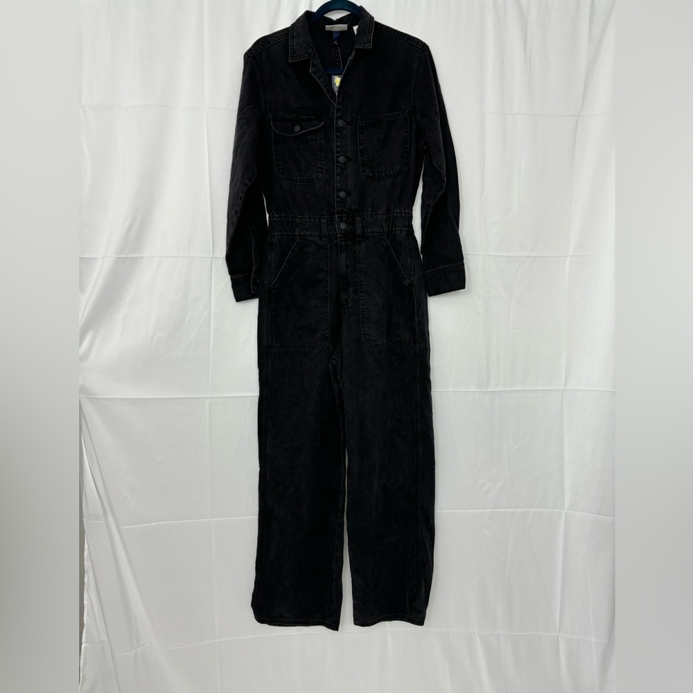 Universal thread size 6 black denim jumpsuit